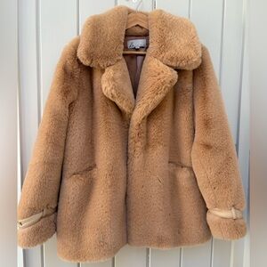 DH NEW YORK Faux Fur Teddy Coat